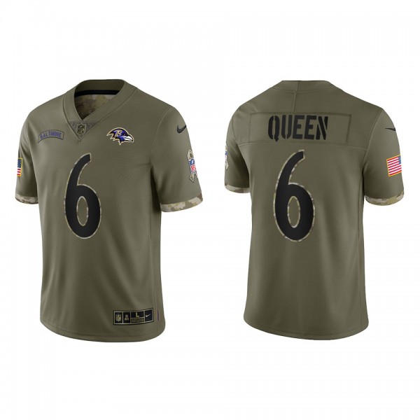Patrick Queen Baltimore Ravens Olive 2022 Salute T...