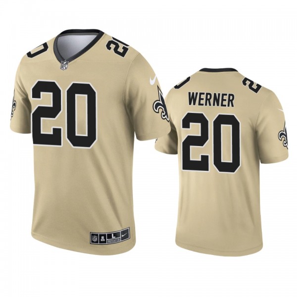 New Orleans Saints Pete Werner Gold 2021 Inverted ...