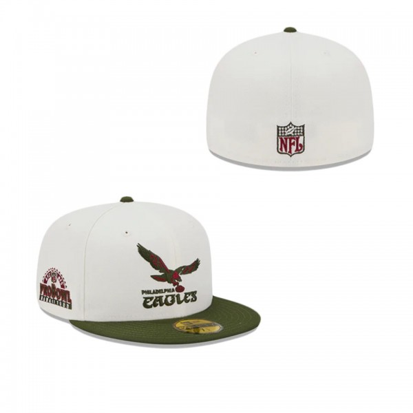 Philadelphia Eagles Olive Branch 59FIFTY Fitted Ha...