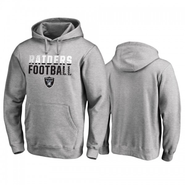 Las Vegas Raiders Ash Iconic Fade Out Pullover Hoo...