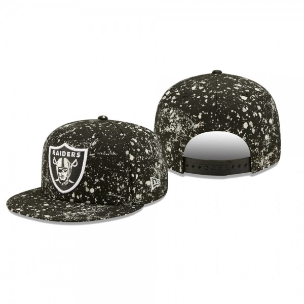 Las Vegas Raiders Black Splatter 9FIFTY Snapback Hat