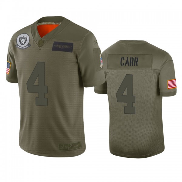 Oakland Raiders Derek Carr Camo 2019 Salute to Ser...