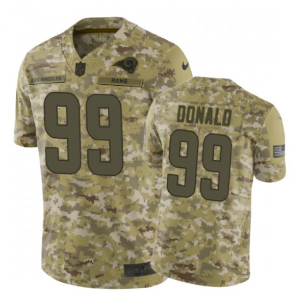 Los Angeles Rams #99 2018 Salute to Service Aaron Donald Jersey Camo -Nike Limited