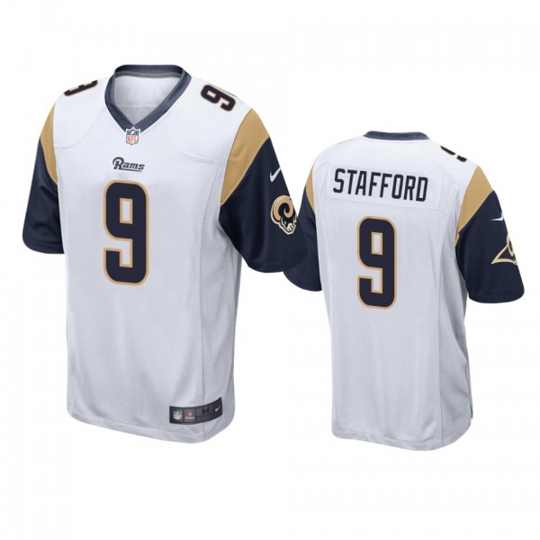 Los Angeles Rams Matthew Stafford White Game Jerse...