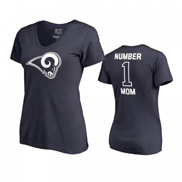 Los Angeles Rams Navy Mother's Day #1 Mom T-Shirt