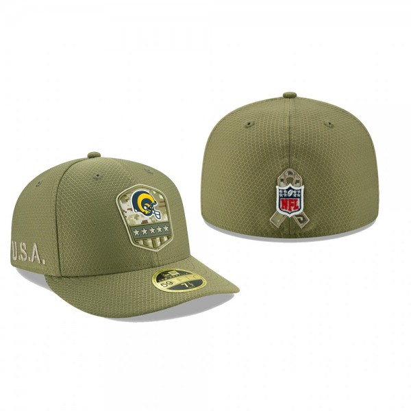 Los Angeles Rams Olive 2019 Salute to Service Side...