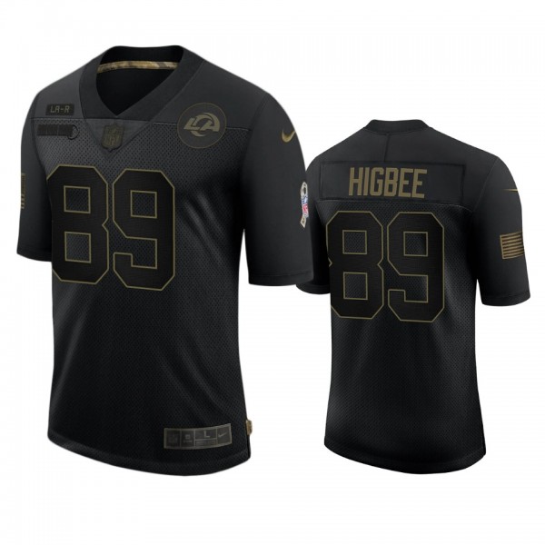 Los Angeles Rams Tyler Higbee Black 2020 Salute to...