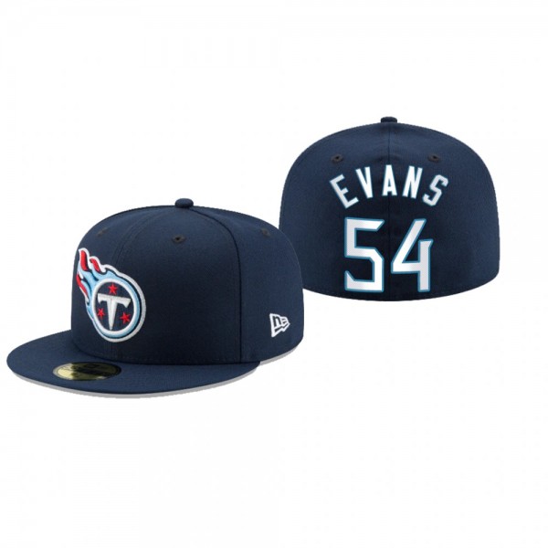 Tennessee Titans Rashaan Evans Navy Omaha 59FIFTY ...