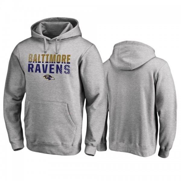 Baltimore Ravens Ash Iconic Fade Out Pullover Hood...