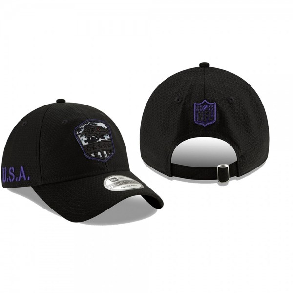 Baltimore Ravens Black 2019 Salute to Service 9TWENTY Adjustable Hat