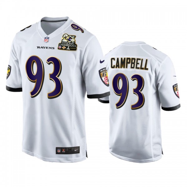 Baltimore Ravens Calais Campbell White 2X Super Bo...