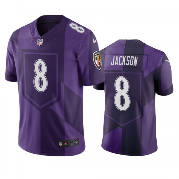Baltimore Ravens Lamar Jackson Purple City Edition...