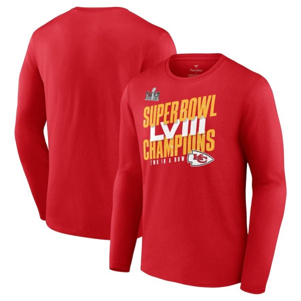 Men's Kansas City Chiefs Red Super Bowl LVIII Cham...