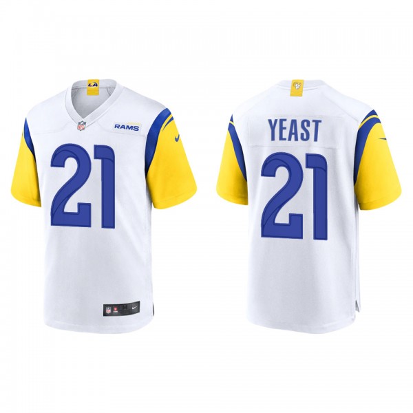 Men's Los Angeles Rams Russ Yeast White Alternate ...