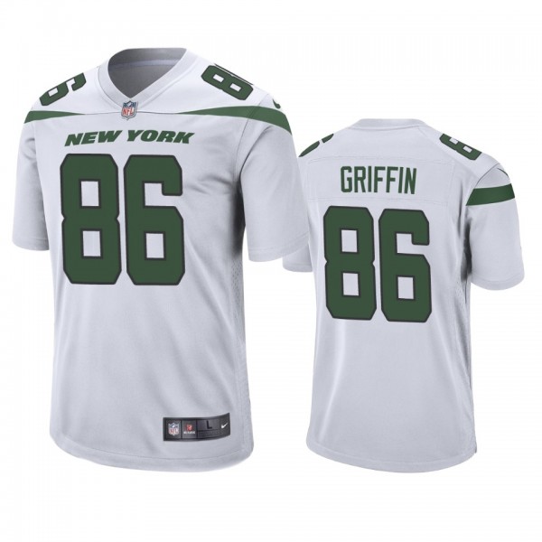 New York Jets Ryan Griffin White Game Jersey