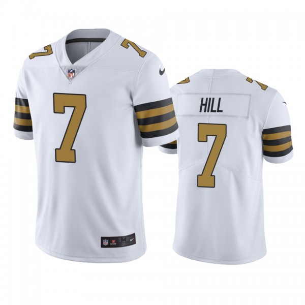 New Orleans Saints #7 Men's White Taysom Hill Color Rush Limited Jersey