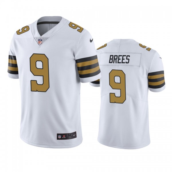 New Orleans Saints #9 Men's White Drew Brees Color Rush Limited Jersey