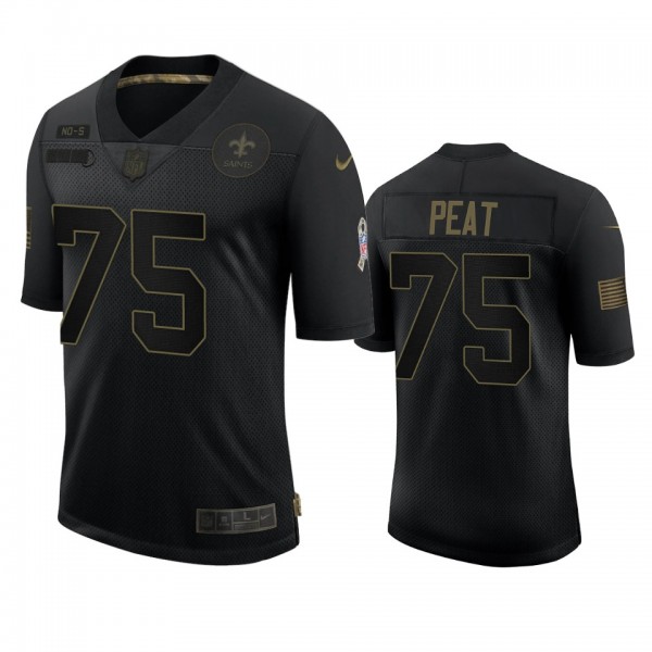 New Orleans Saints Andrus Peat Black 2020 Salute t...