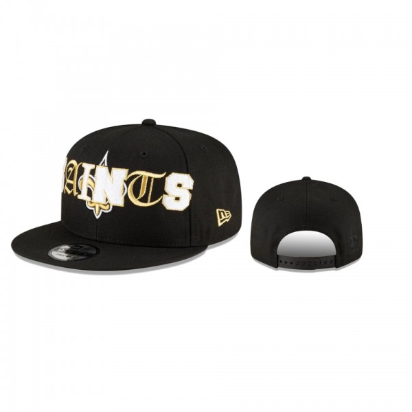 New Orleans Saints Black Mixed 9FIFTY Snapback Hat