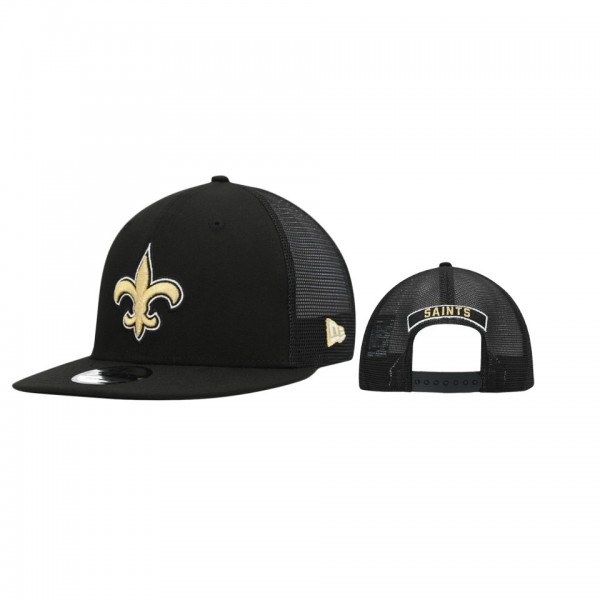 New Orleans Saints Black Shade Trucker 9FIFTY Snapback Hat