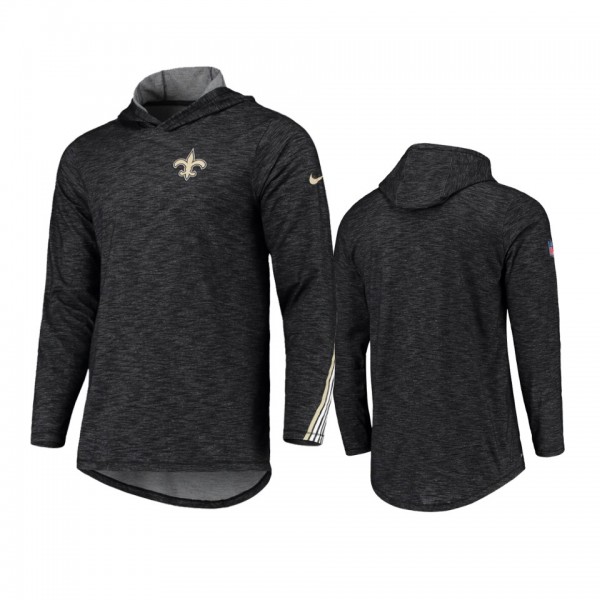 Saints Black Sideline Scrimmage Hooded T-Shirt