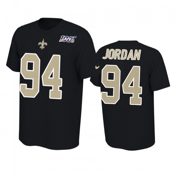 New Orleans Saints Cameron Jordan Black 100th Seas...