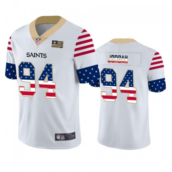 Cameron Jordan New Orleans Saints White Independence Day Stars & Stripes Jersey