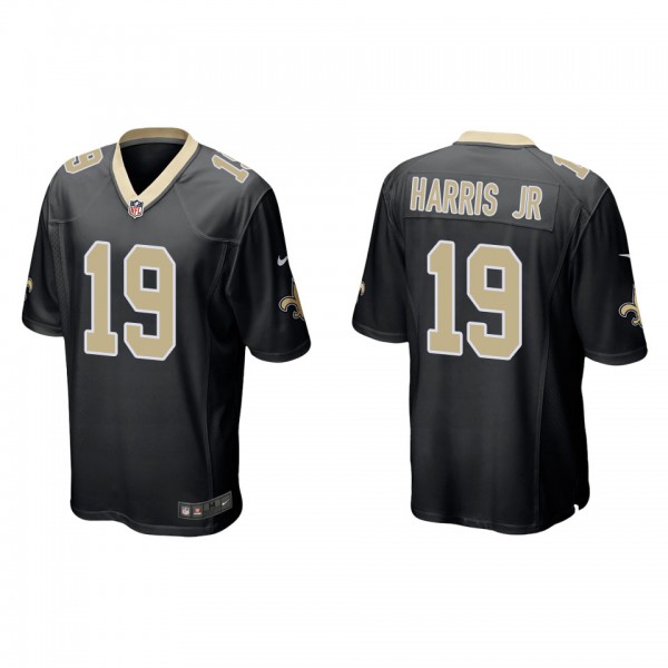 Men's New Orleans Saints Chris Harris Jr Black Gam...