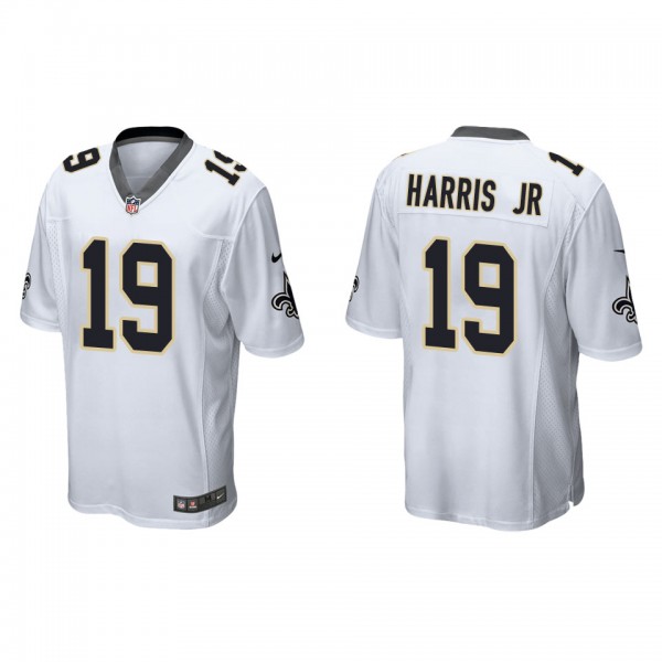 Men's New Orleans Saints Chris Harris Jr White Gam...