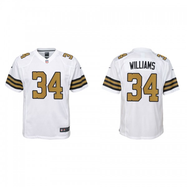 Youth New Orleans Saints Darrel Williams White Alt...