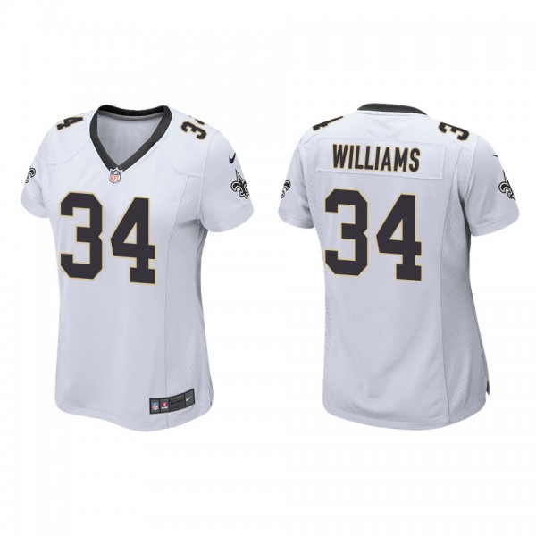 Women's New Orleans Saints Darrel Williams White G...