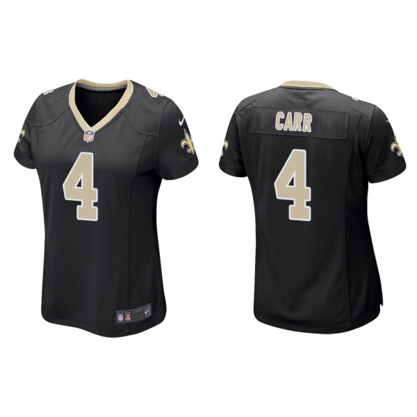 Women's New Orleans Saints Derek Carr Black Game J...