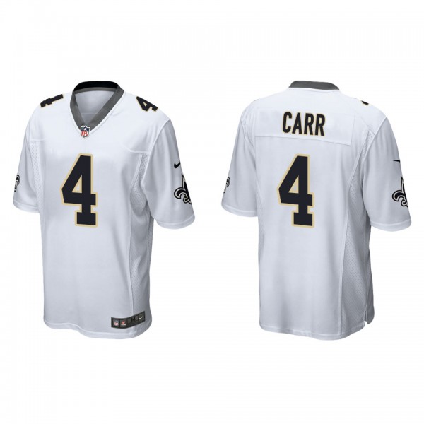 Men's New Orleans Saints Derek Carr White Game Jer...