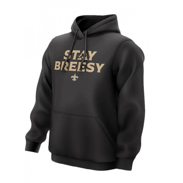 Men's New Orleans Saints Drew Brees Black Stay Bre...