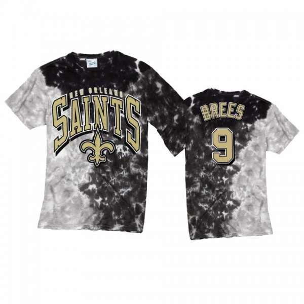 New Orleans Saints Drew Brees Black Tri Dye Vintag...