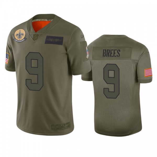 New Orleans Saints Drew Brees Camo 2019 Salute to ...