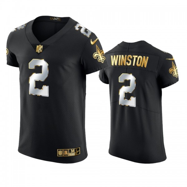 New Orleans Saints Jameis Winston Black Golden Edi...