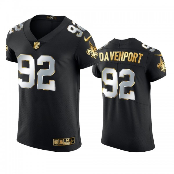 New Orleans Saints Marcus Davenport Black Golden E...