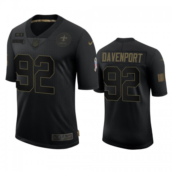 New Orleans Saints Marcus Davenport Black 2020 Sal...