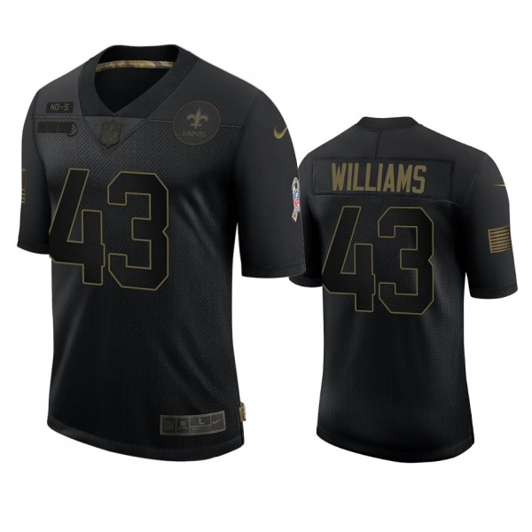 New Orleans Saints Marcus Williams Black 2020 Salute to Service Limited Jersey