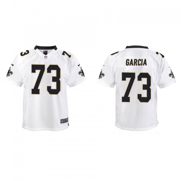 Youth New Orleans Saints Max Garcia White Game Jer...