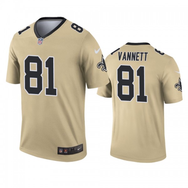 New Orleans Saints Nick Vannett Gold Inverted Lege...