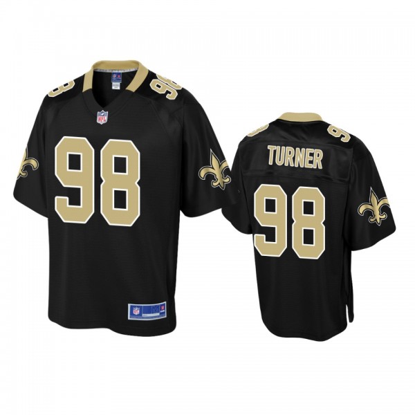 New Orleans Saints Payton Turner Black Pro Line Jersey - Men's