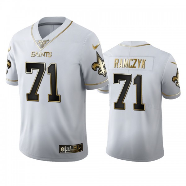 Ryan Ramczyk Saints White 100th Season Golden Edit...