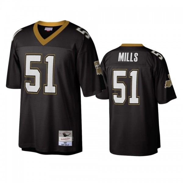 New Orleans Saints Sam Mills Black 1987 Legacy Rep...