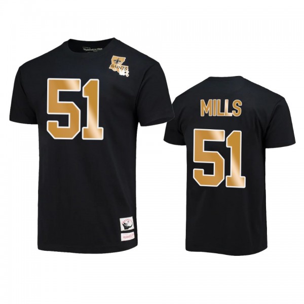 New Orleans Saints Sam Mills Black Retired Player ...