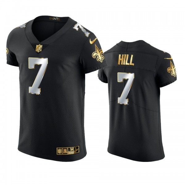 New Orleans Saints Taysom Hill Black Golden Edition Elite Jersey - Men's