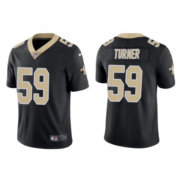 Men's New Orleans Saints Trai Turner Black Vapor Limited Jersey