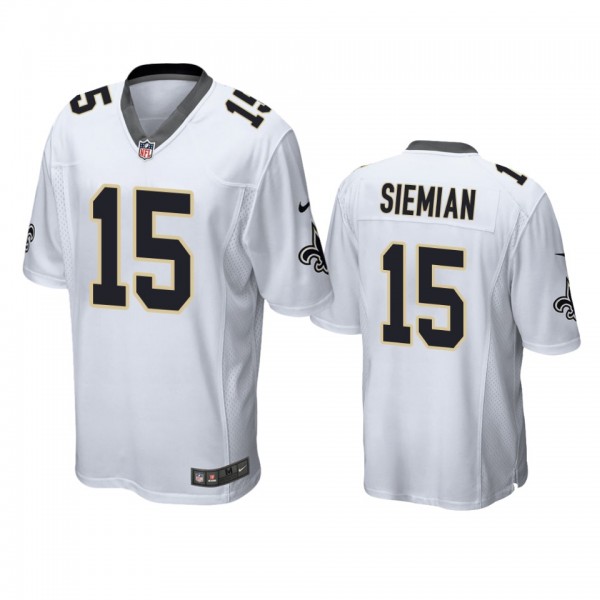 New Orleans Saints Trevor Siemian White Game Jerse...