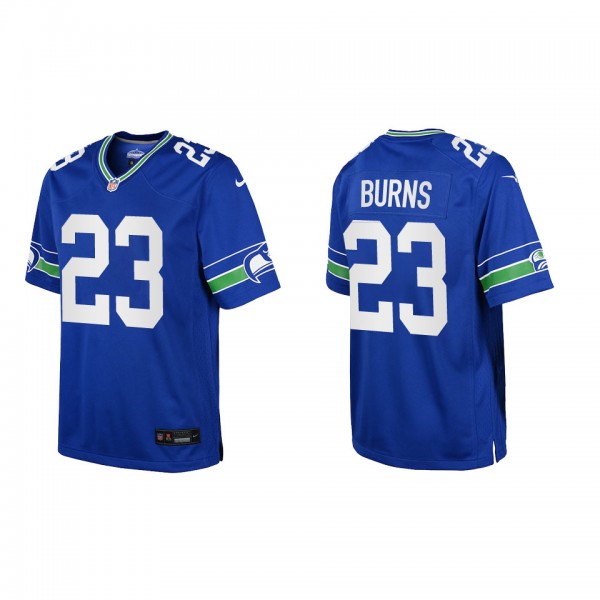 Youth Seattle Seahawks Artie Burns Royal Throwback...